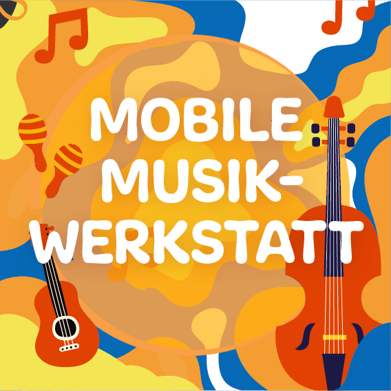Eine bunte Kachel illustriert den Button.